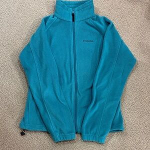 Columbia Turquoise Full-Zip Fleece Jacket